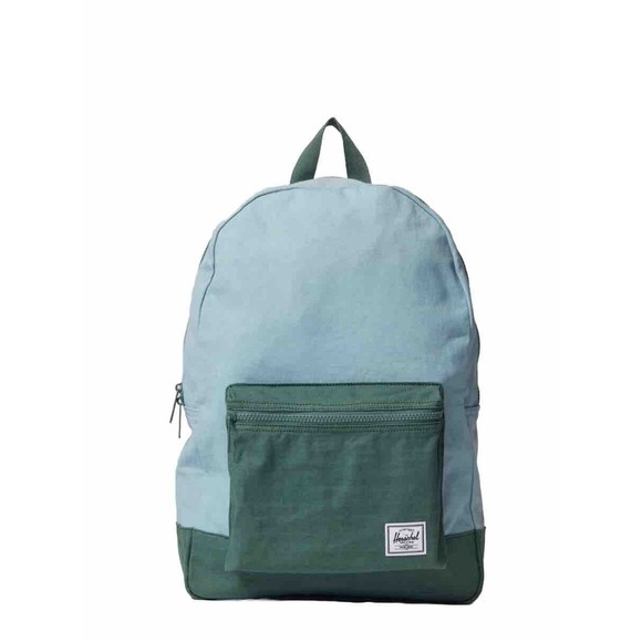 New Herschel Supply Co Daypack‎ Backpack Washed Colorblock Slate + Dark Forest - Picture 1 of 6